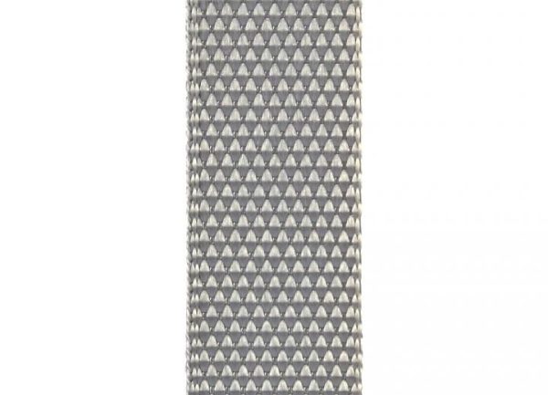 Webbing 25 mm grey tensile strength 750 kg UV resistant