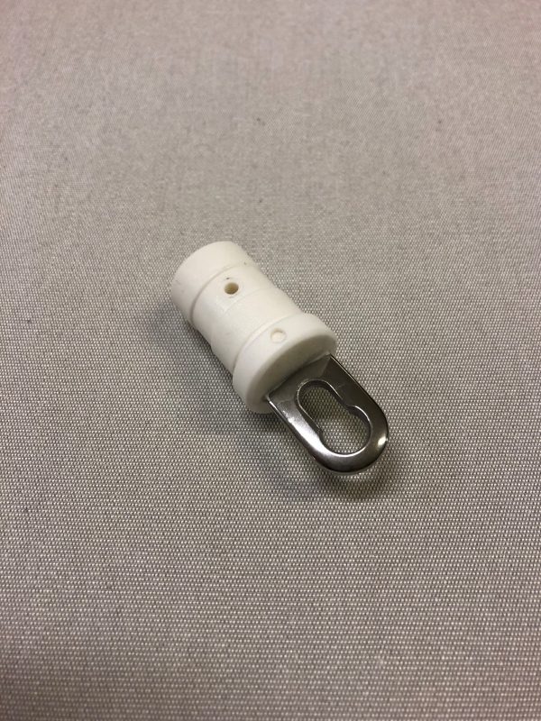 Ändbeslag nyckelhål 25mm rör/ 21mm inv.