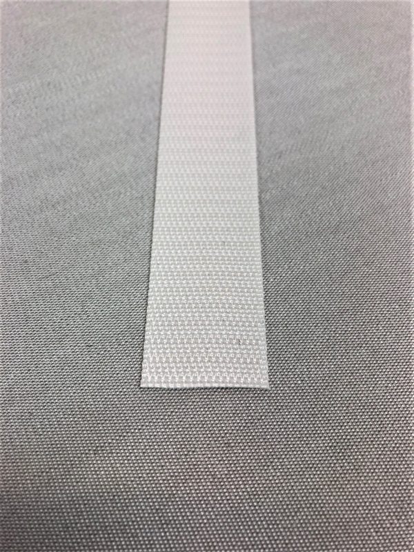 Webbing 19 mm white tensile strength 400 kg, UV resistant