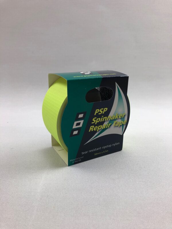 Spinnakertejp Ripstop Fluorescerande Gul 50mm x 4,5m