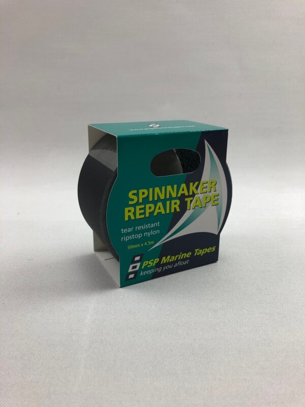 Spinnakertejp Ripstop Svart. 50mm x 4,5m