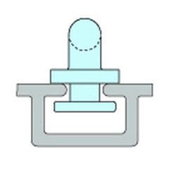 Stairs 19mm plastic Allslip Flat