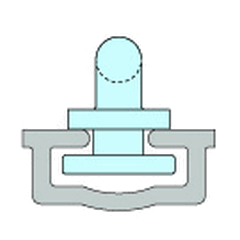 Travare 22mm plastic Allslip Flat