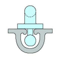 Travare 8,5mm plastic Round