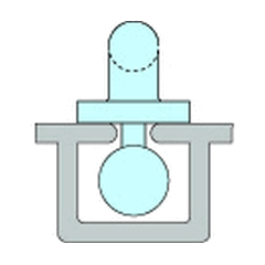 Travare 11,5mm plastic Round